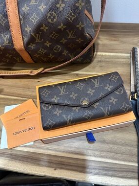 Louis Vuitton Monogram Wallet in Brown and Gold